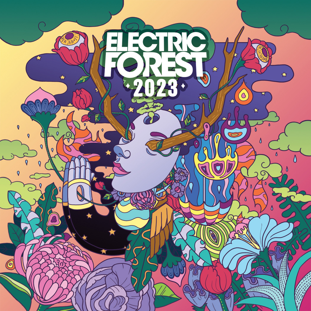 Electric Forest Sticker 2023 by Patty Ni