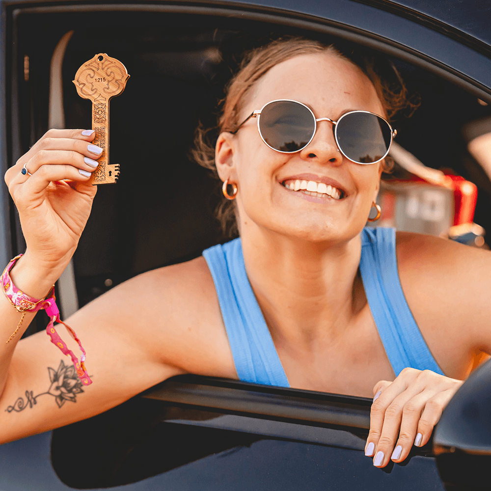 girl with key