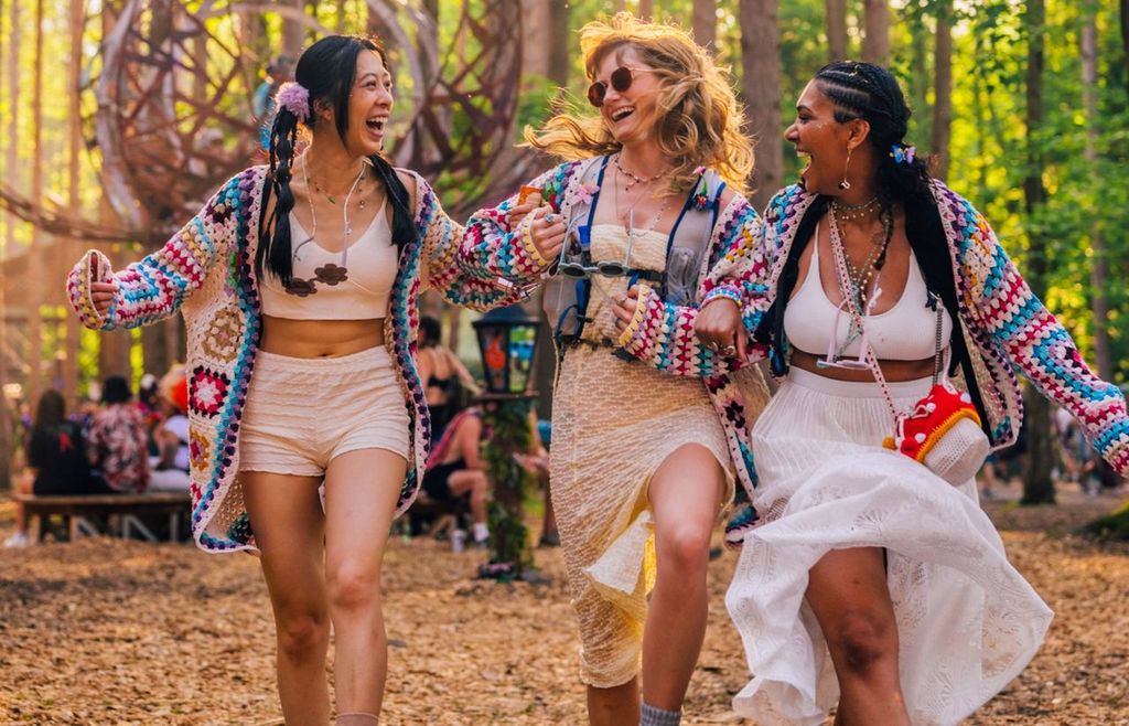 Attendees frolicking