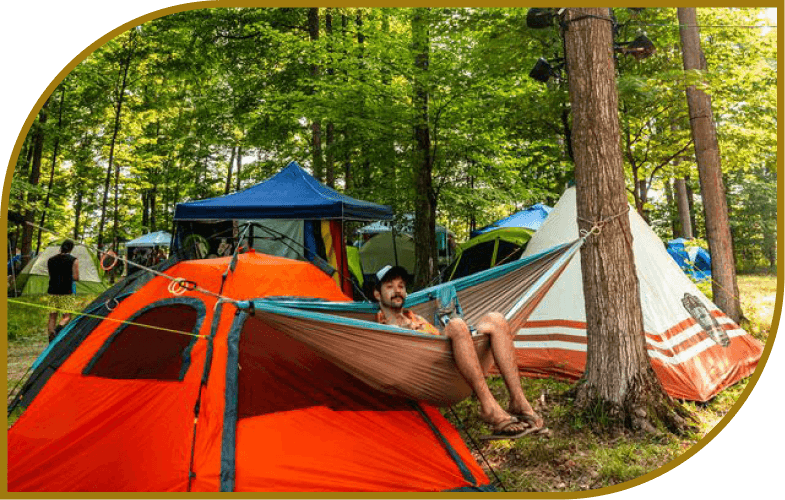 Man in hammock